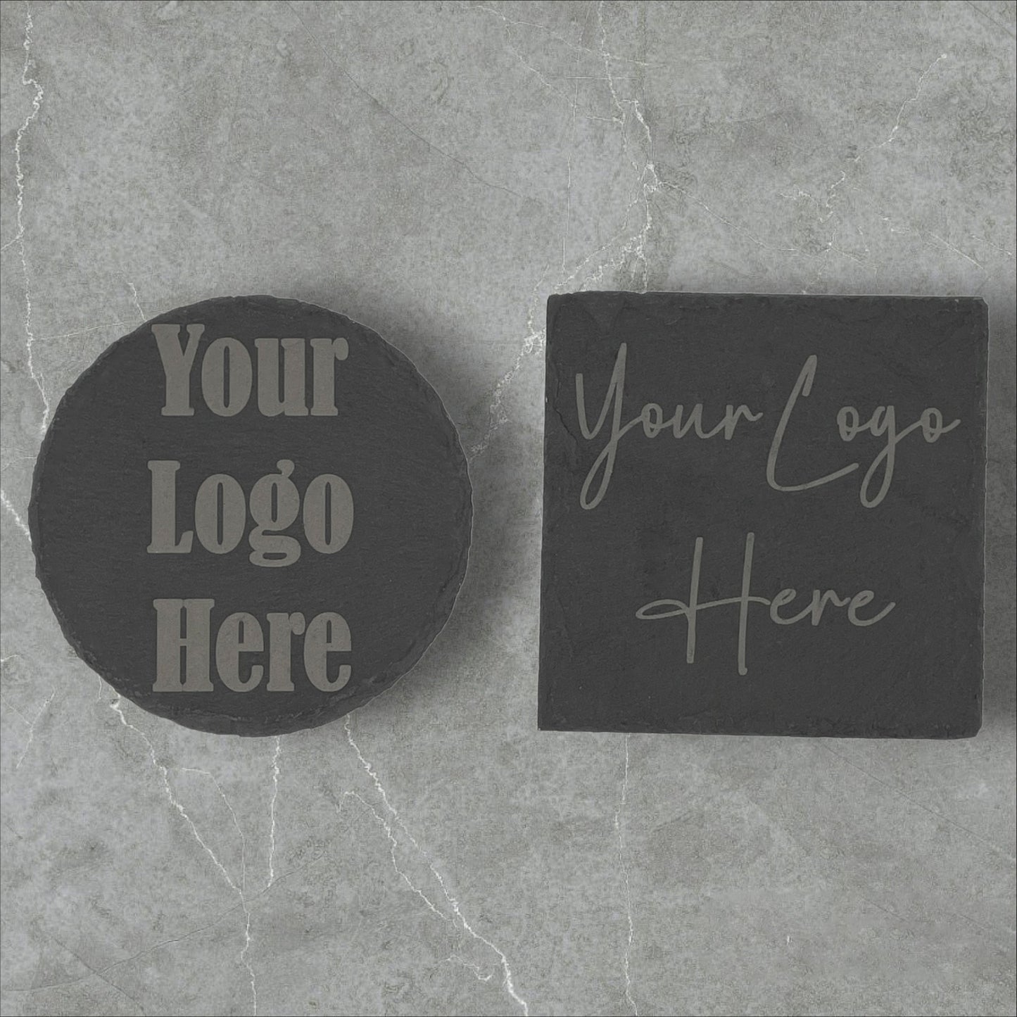 Your Logo Slate Coasters