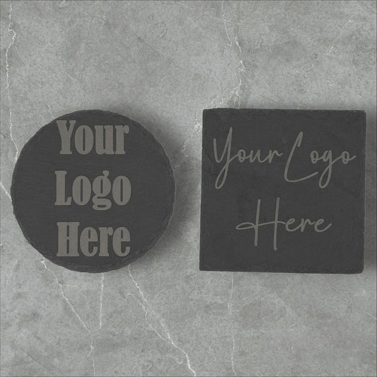 Your Logo Slate Coasters